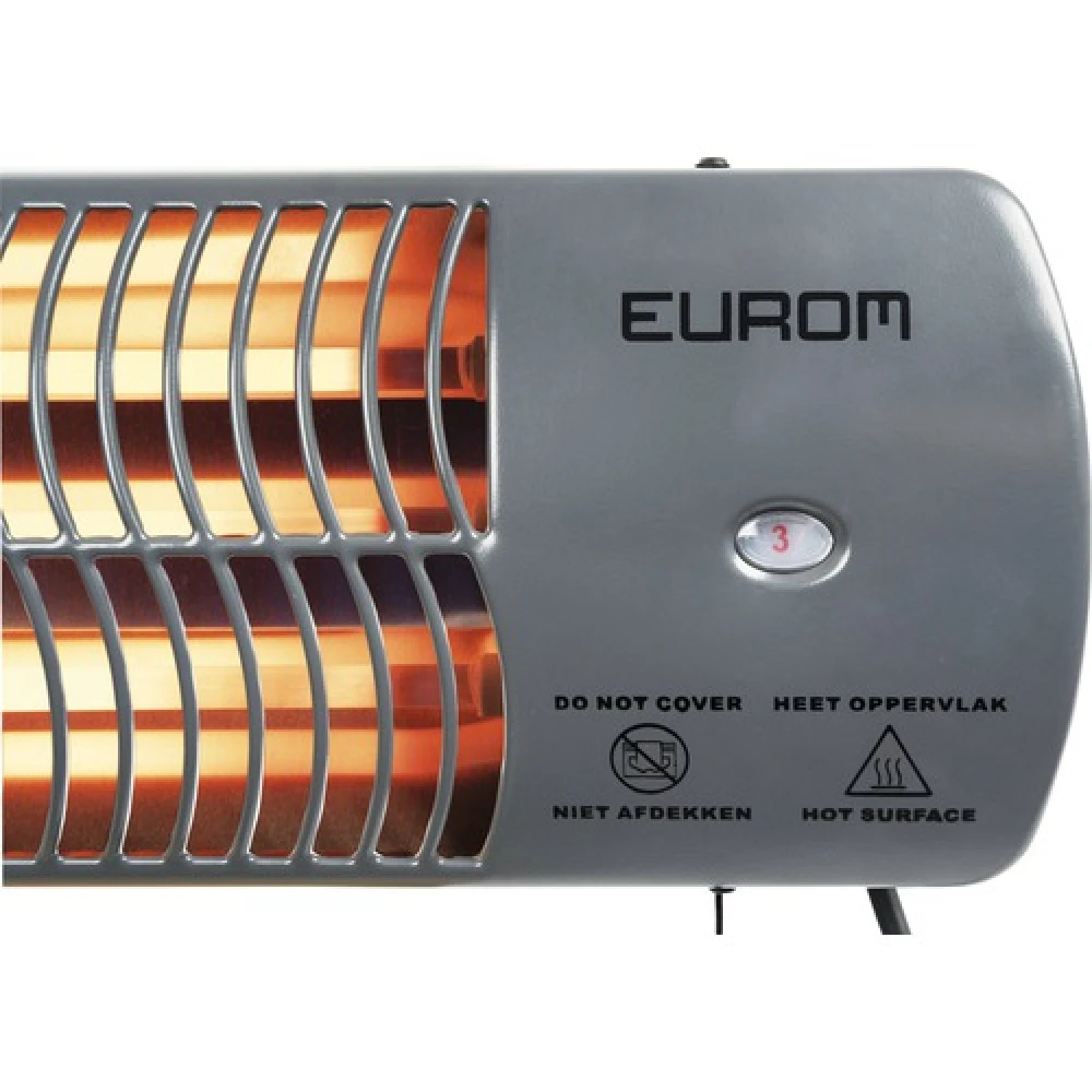 Încălzitor pentru terasă Eurom, electric 1500 W, 3 trepte de putere, cu stativ 2m